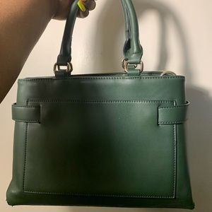 Dark green satchel / crossbody purse